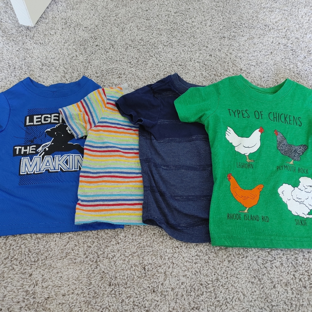 Lot of 4 boys short sleeve shirts